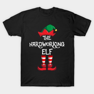 Hardworking Elf Matching Family Christmas T-Shirt